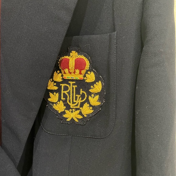Vintage Ralph Lauren Navy Wool Blazer - Picture 4 of 9